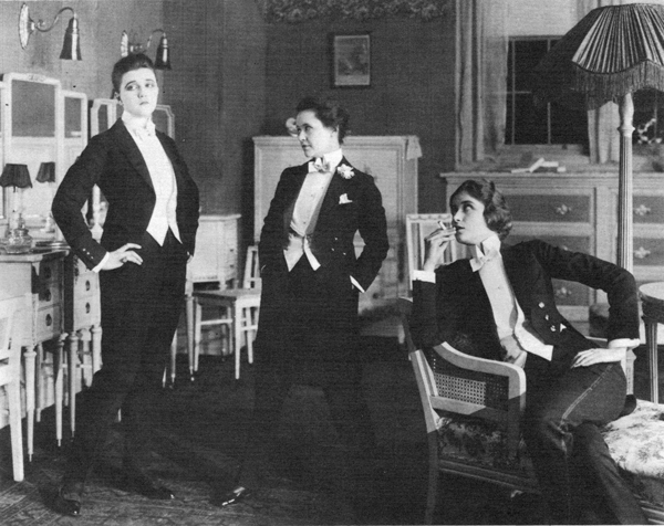 Publicity still from lost film The Amazons (1917)