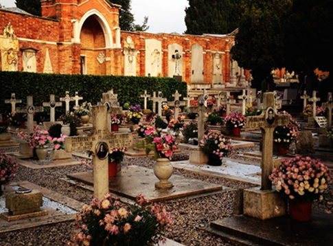 The nun section of the San Michele cemetery island 
