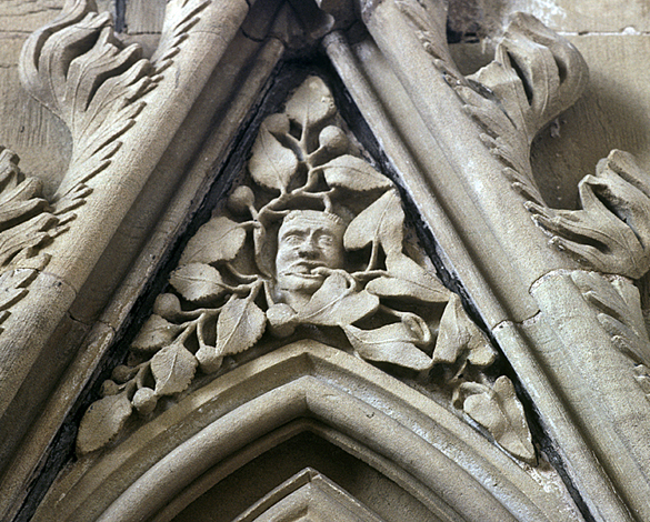 Disgorging Green Man, Southwell Minster.