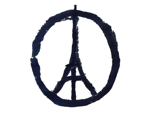 Eiffle Tower peace symbol