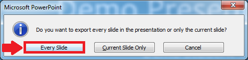 Screenshot of powerpoint notice box