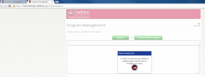 Program Management Login