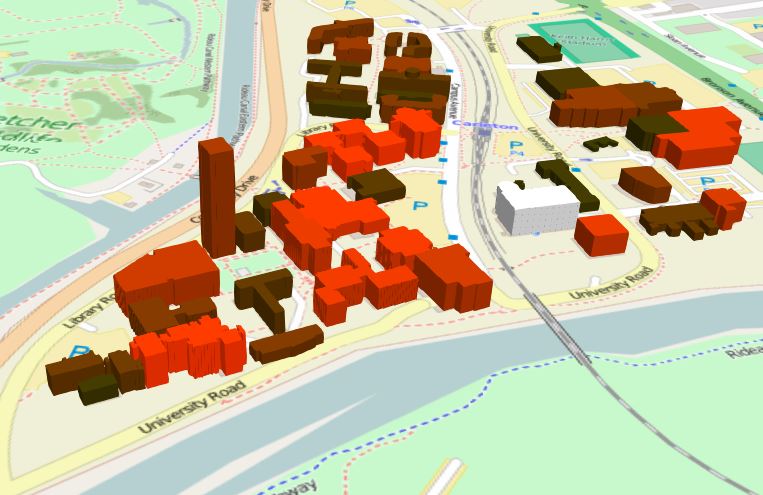Campus energy 3D map visualization tool