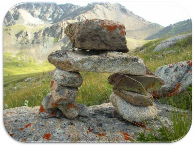 Chris - Kyrg Inukshuk button