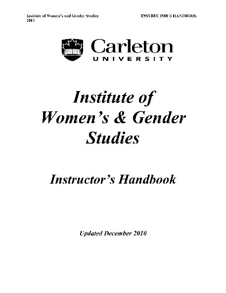 image of contract instructor handbook cover