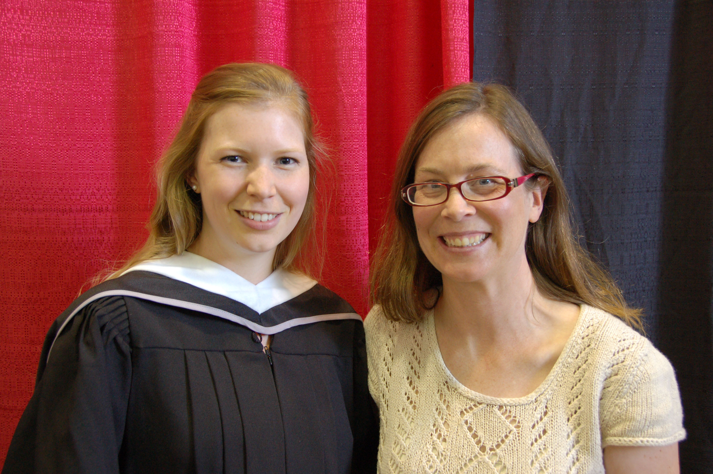 Bachelor of Arts Honours - Rachel Canham (pictured with Professor Elyn Humphreys) Rachel graduated with a Major in Environmental Studies With High Distinction and was awarded a Senate Medal for Outstanding Academic Achievement!