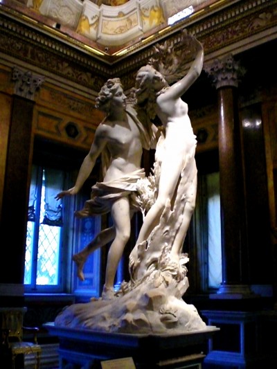 Sculpture of Apollo and Daphne by Bernini. Museo Borghese, Rome