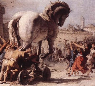Detail from "The Procession of the Trojan Horse in Troy" by Giovanni Domenico Tiepolo