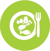 Icon: Plate with healthy food
