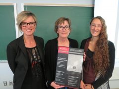 Susanne Klausen, Shannon Lecturer Maureen Lux, and Christine Chisholm