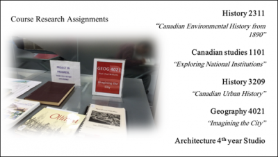 Courses making use of the Ottawa Resource Room.