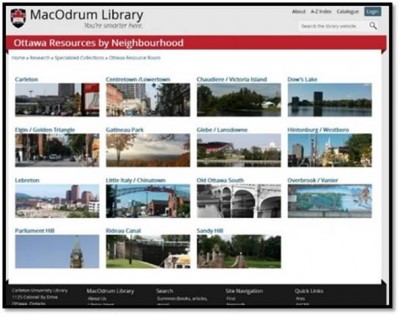 Website Navigation based on neighbourhoods