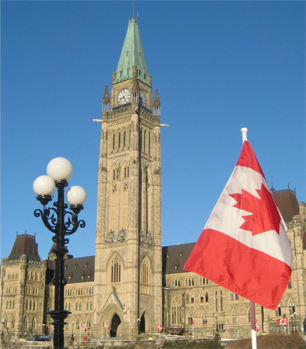 photo of the Peace Tower, Parliament Hill, Ottawa, Canada