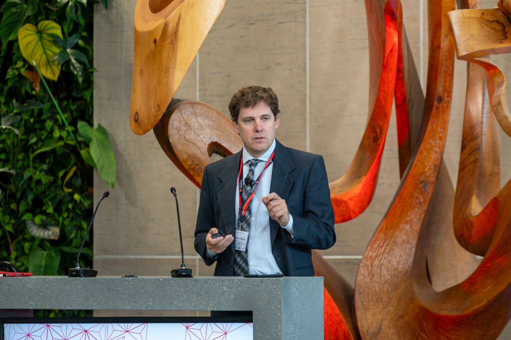 Matthew Johnson presenting measured inventory results for Canada’s upstream oil and gas sector.