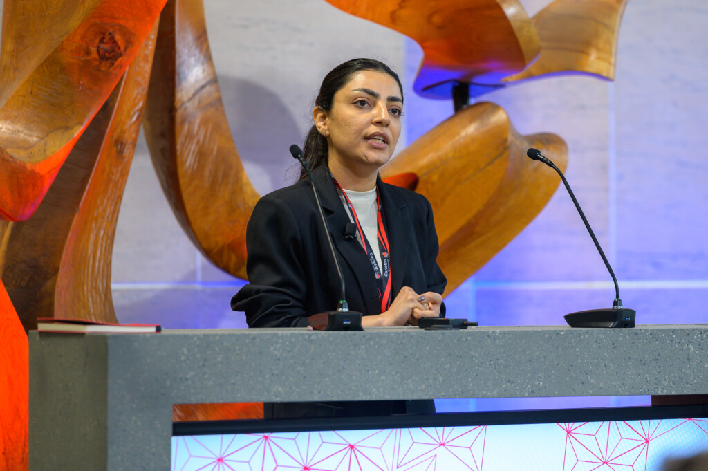 Athar Omidi sharing results from comprehensive landfill emission study