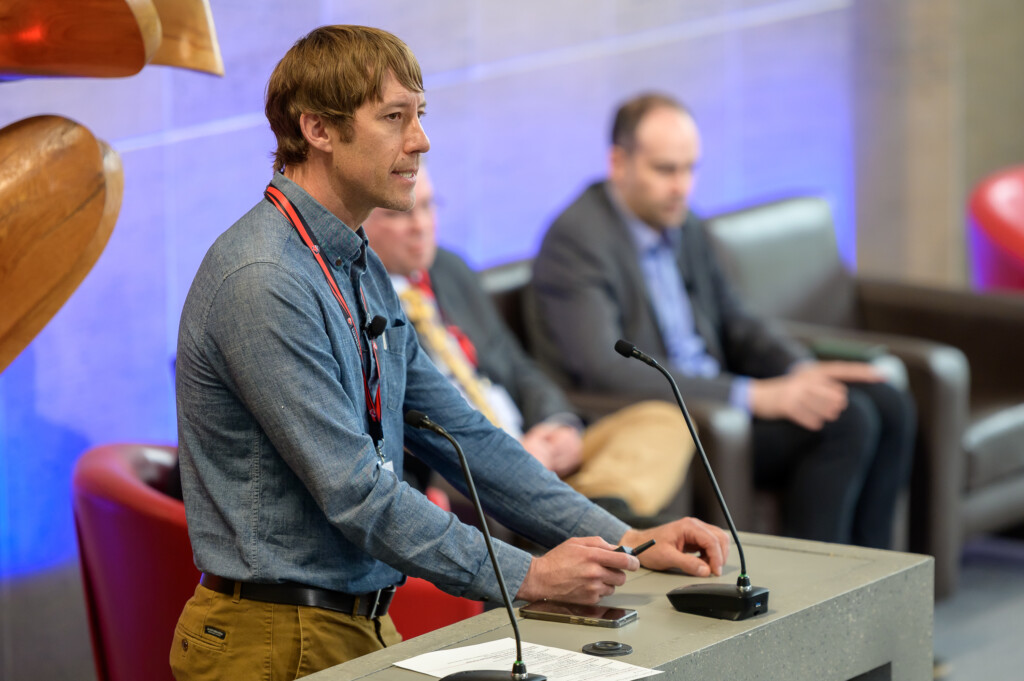 Michael Thorpe discussing aerial gas mapping LiDAR