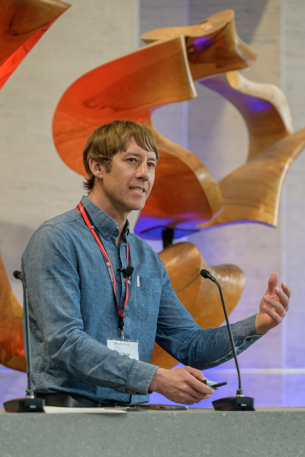 Michael Thorpe discussing aerial gas mapping LiDAR