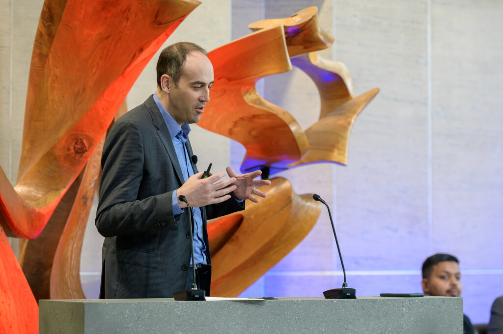 Jason McKeever explaining methane plume imaging validation