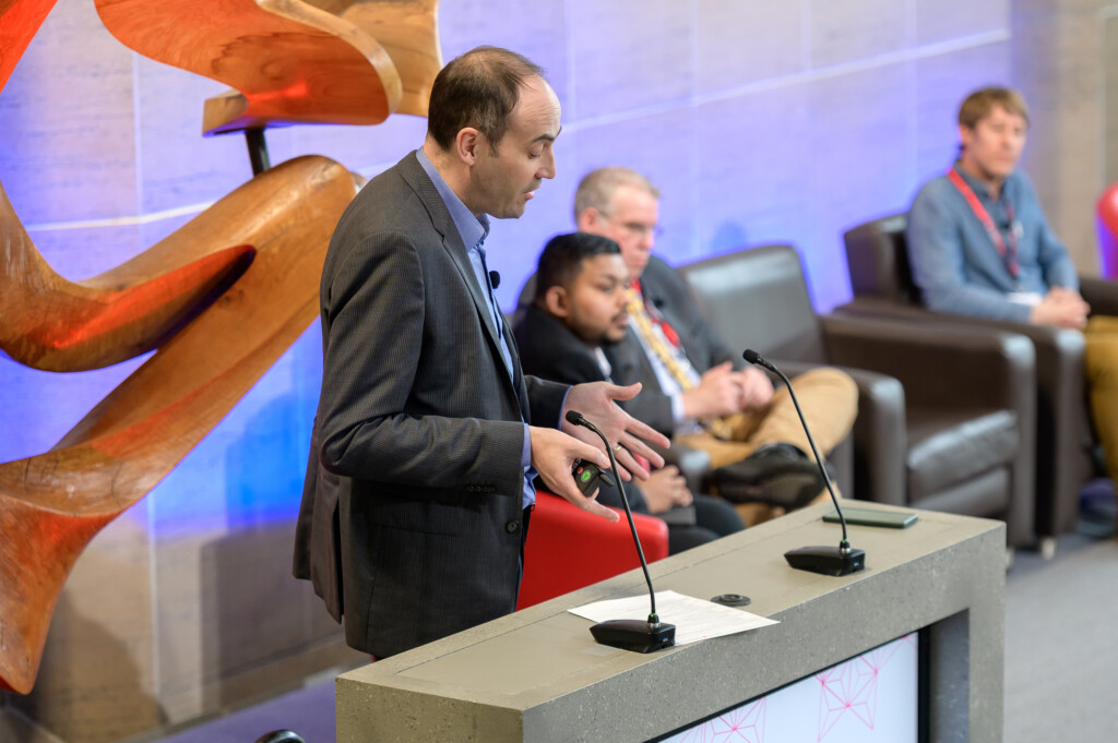 Jason McKeever explaining methane plume imaging validation