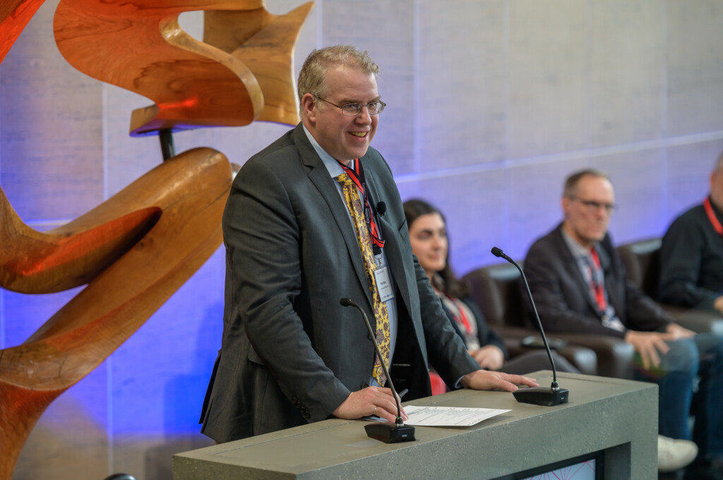 Kyle Daun presenting infrared hyperspectral detection of methane