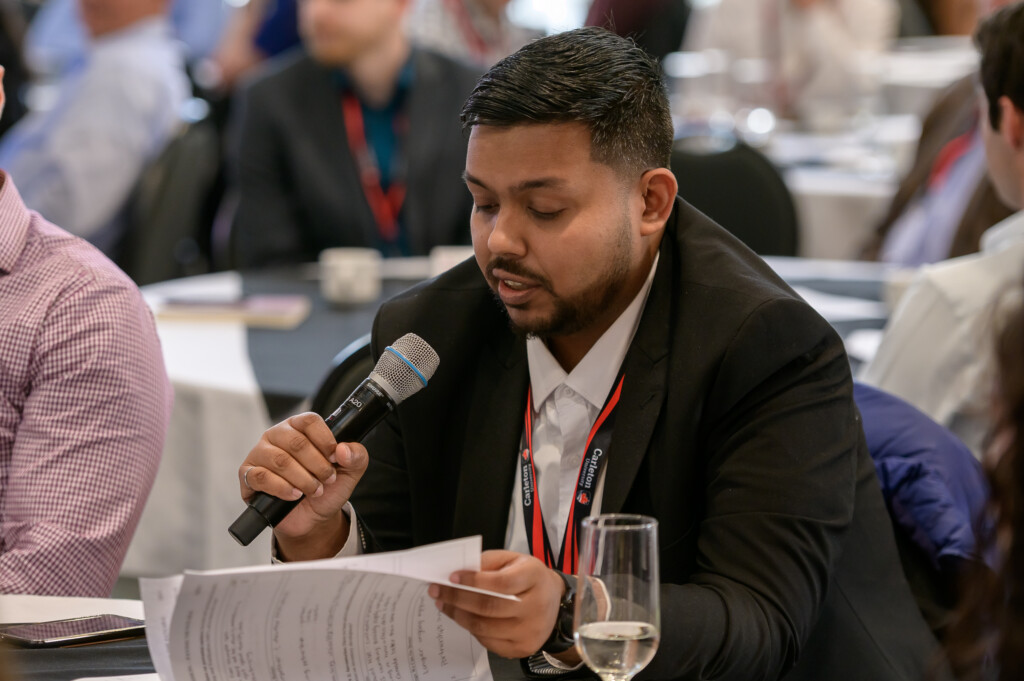Participants engaging during a facilitated discussion session.