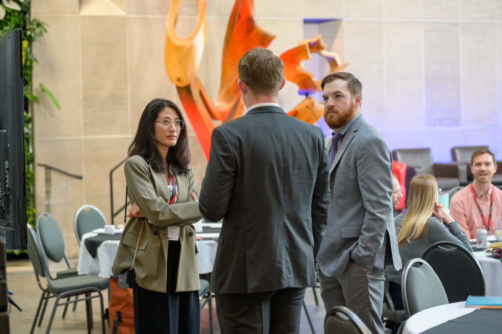 Attendees networking during CanCH₄ Symposium social hour