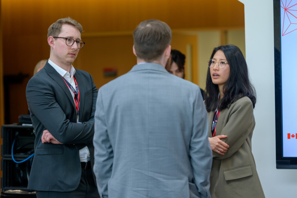 Attendees networking during CanCH₄ Symposium social hour