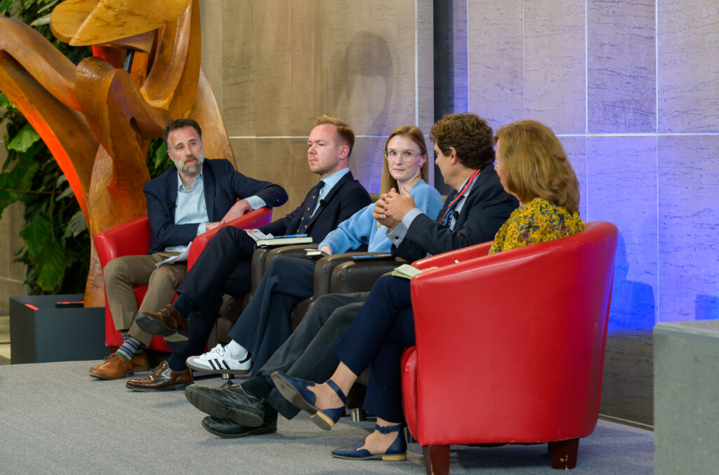 Panelists concluding EU-Canada Dialogue session
