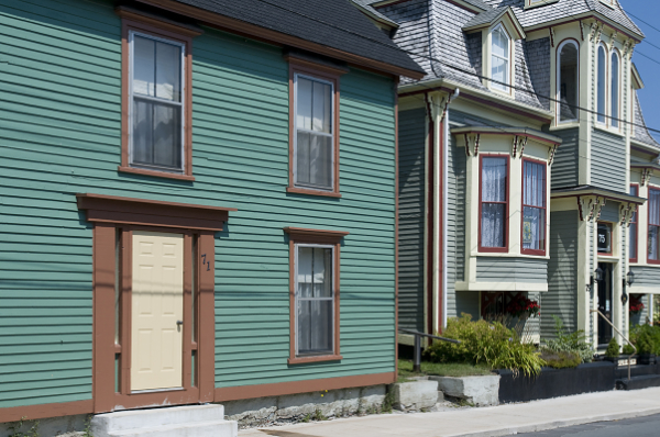 Colourful wooden houses in Lunenburg.