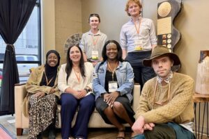 Group of AAH students posing for photo at the Vernacular Architecture Forum conference.