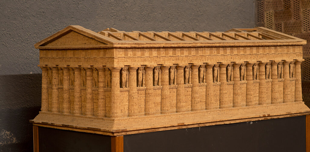 Model of a large Doric temple.