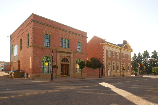 19th-century commercial architecture in brick and stone.