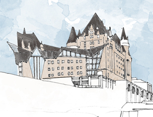 Sketch of proposed addition to Chateau Laurier 2