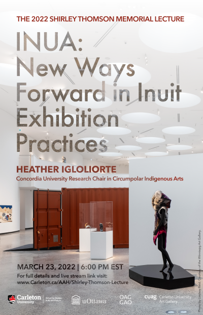 POster for INUA: New ways forward in Inuit exhibition practices