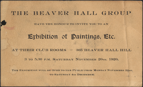 Aged invitation card