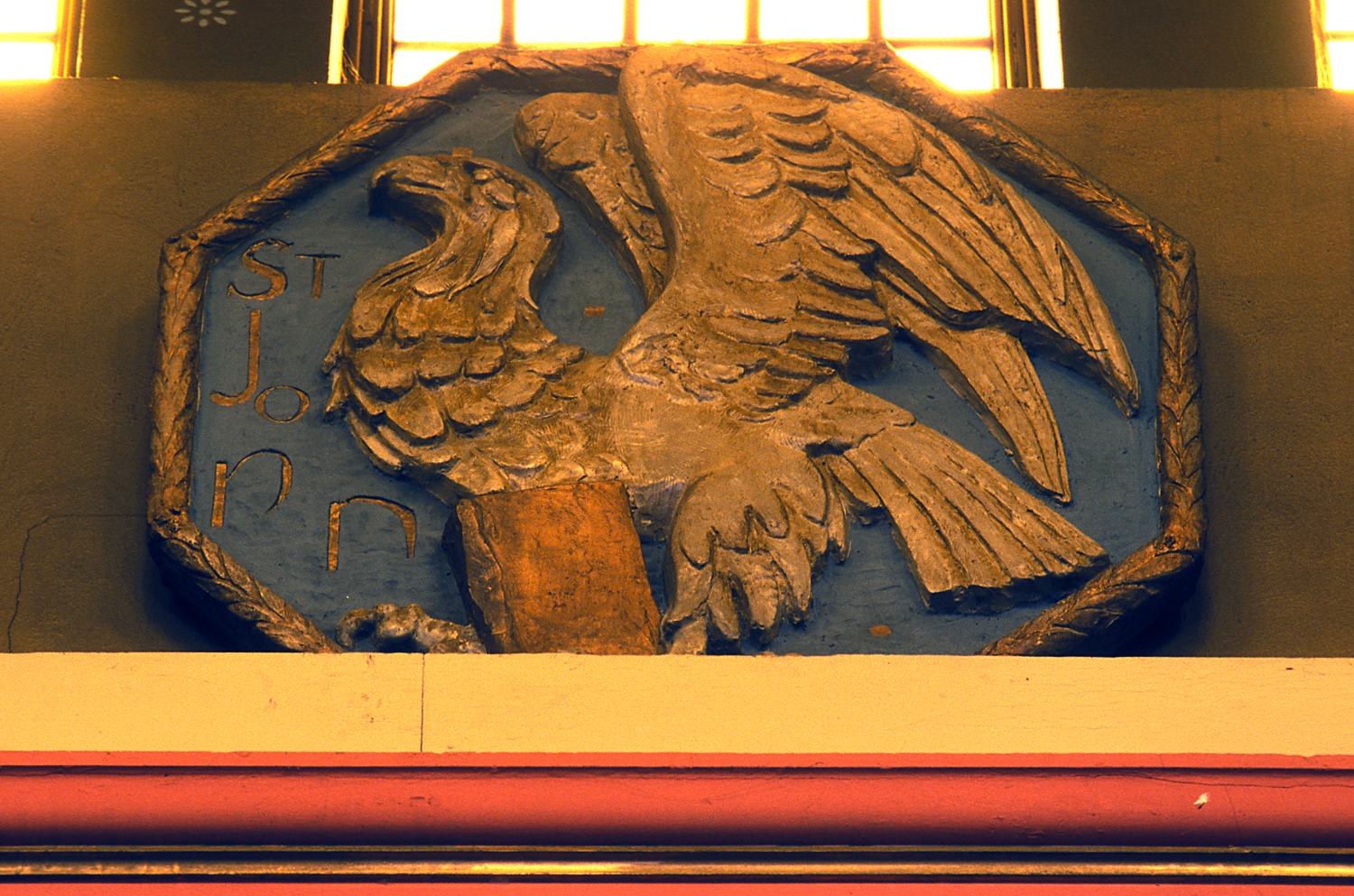 Low relief sculpture of a lion.