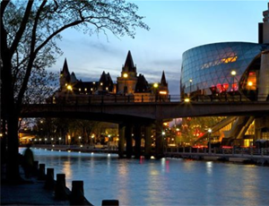 Chateau Laurier at night