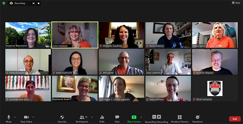 A screen shot of the inaugural members of the Governing Council who met for the first time on September 28, 2020. The CAN Governing Council is comprised of the Advisory Council Chair and the five Domain Area Committee Chairs.