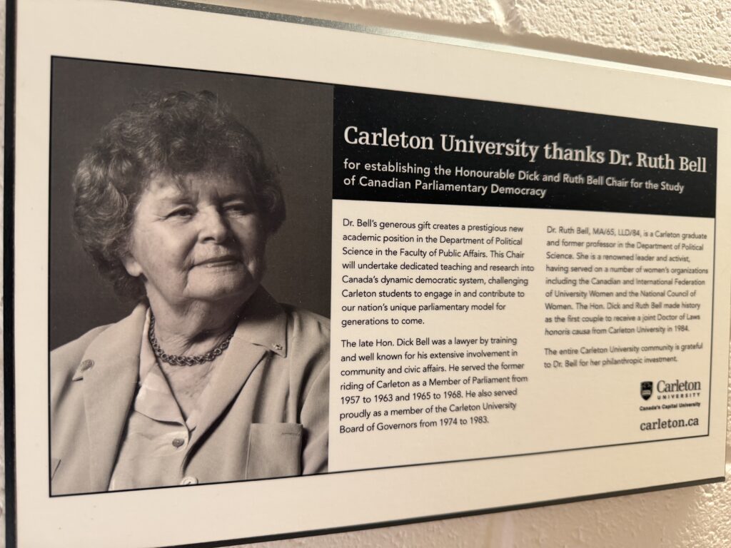 Ruth Bell portrait in the Loeb lounge