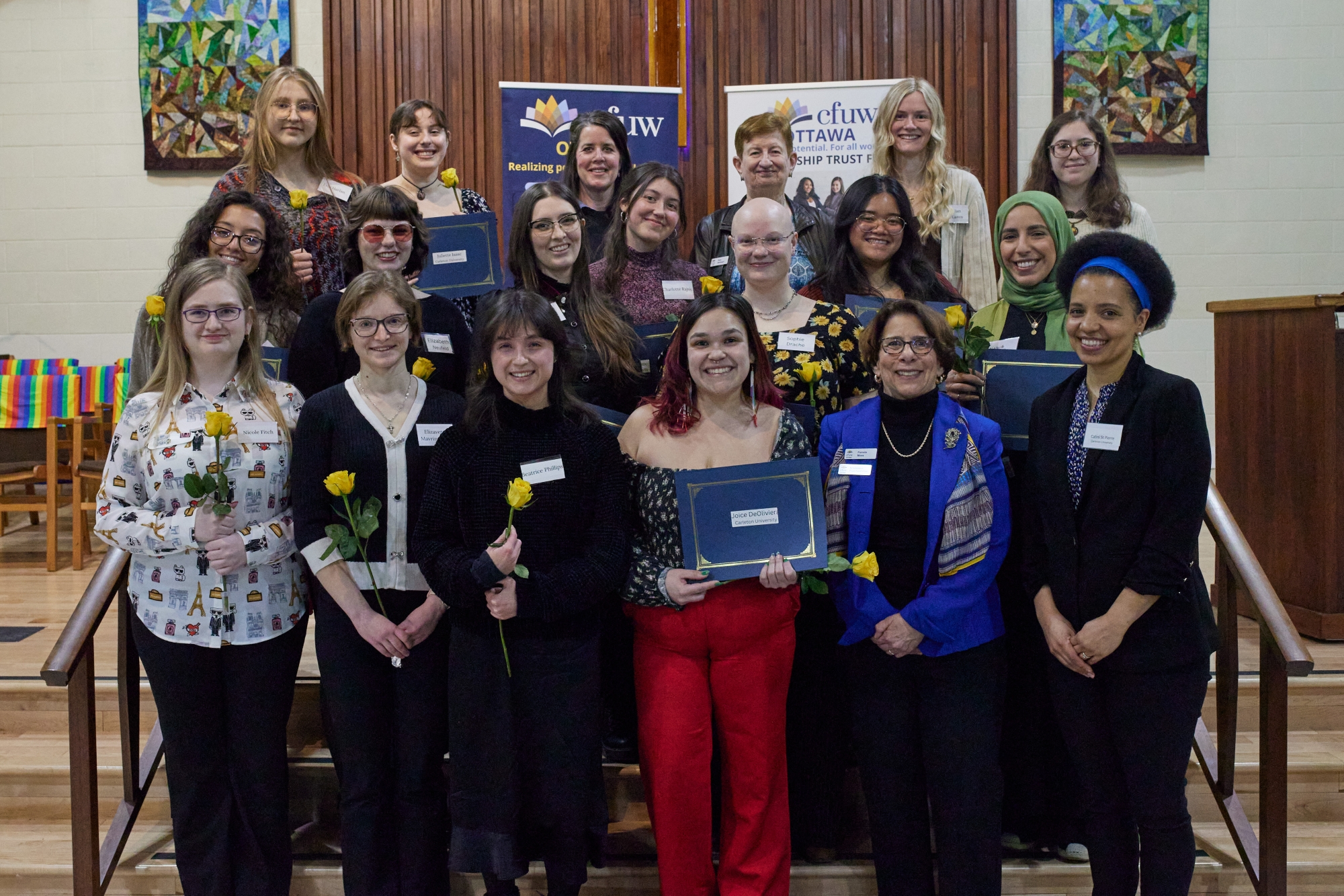 Group photo at the CFUW awards