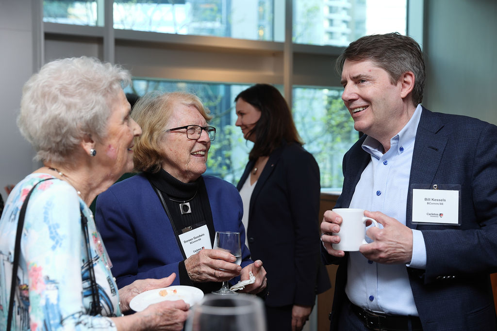 Guests at Carleton's reception in Vancouver on April 23, 2026.