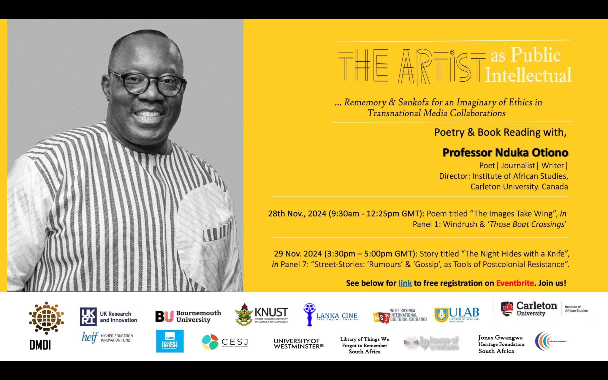 The Artist as Public Intellectual: - Events - Institute of African Studies
