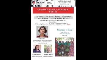 Thumbnail for: Changes in care : Aging , migration and social Class in west Africa. November 01,2023