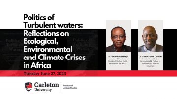 Thumbnail for: Politics of Turbulent Waters: Reflections on Ecological, Environmental and Climate Crises in Africa