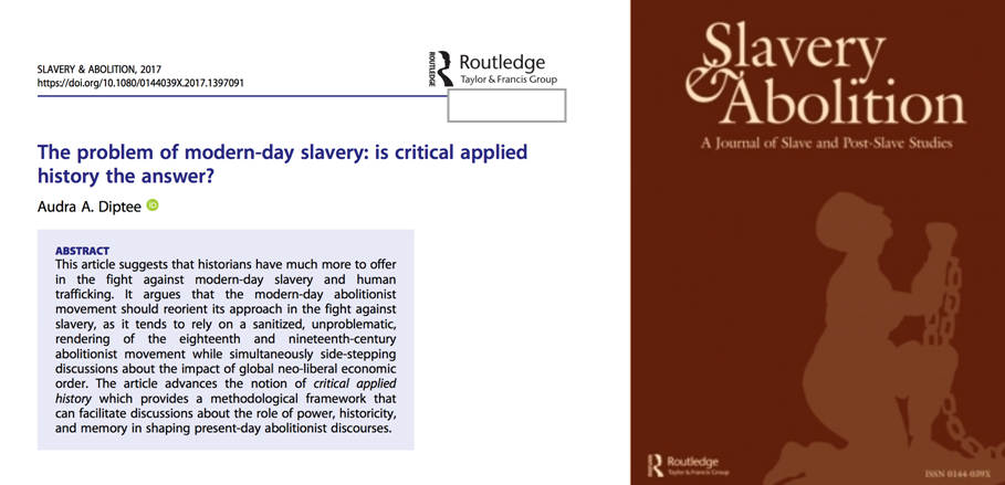 Slavery and Abolition Journal Cover