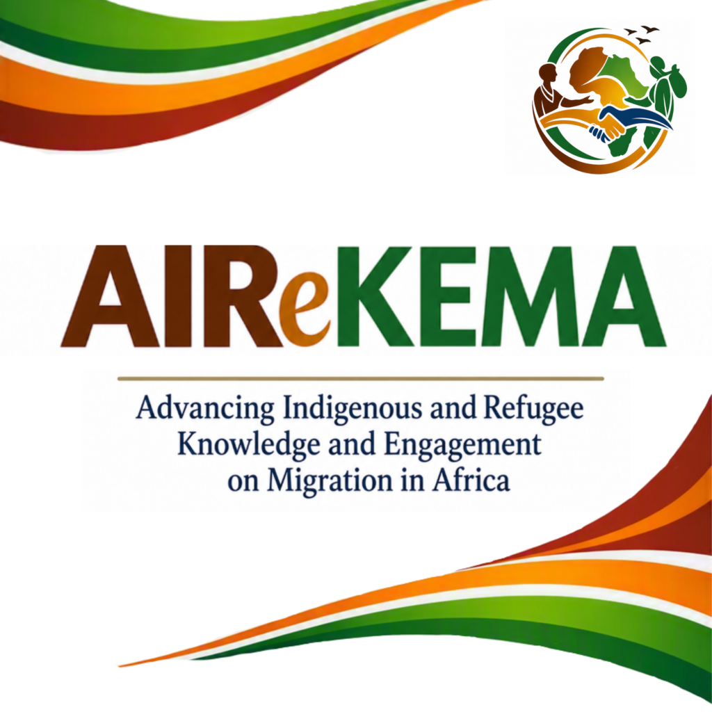 The text reads Advancing Indigenous and Refugee Knowledge and Engagement in Africa