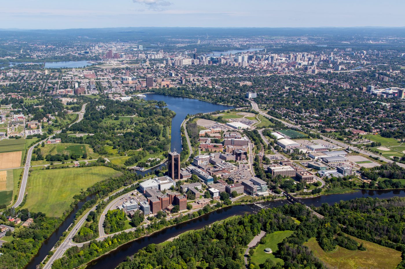 Aerial view of Carleton campus