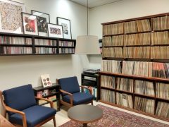 The Trevor Tolley Jazz Recording Collection in the Tolley room.