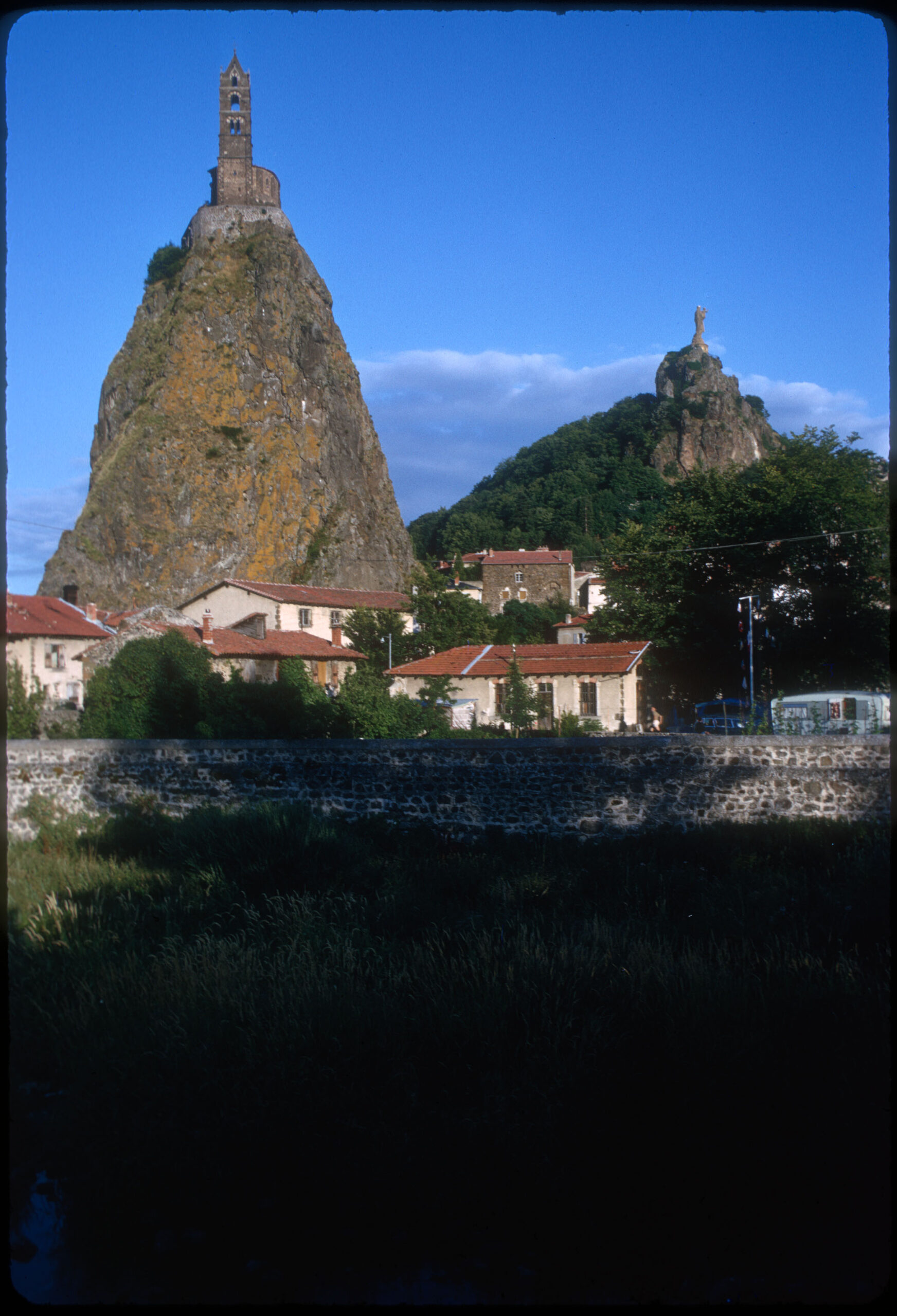 Image of French Monastery in afternoon sun and shadow.