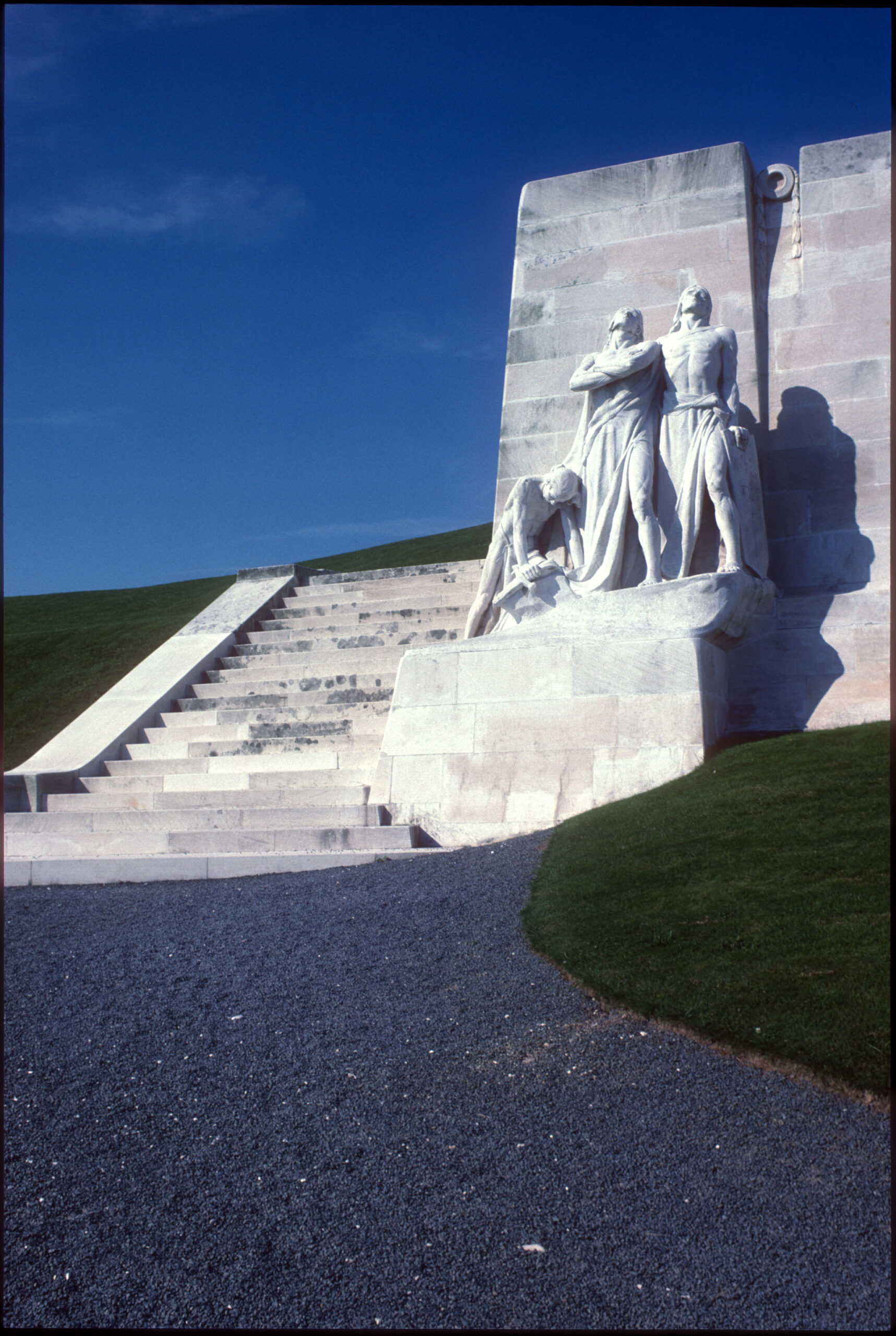 Image of stone monument (France) caught in light and shadow.